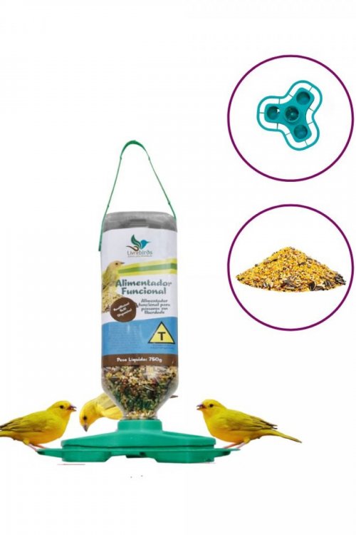 Alimentador Funcional Livre Birds Com Sementes