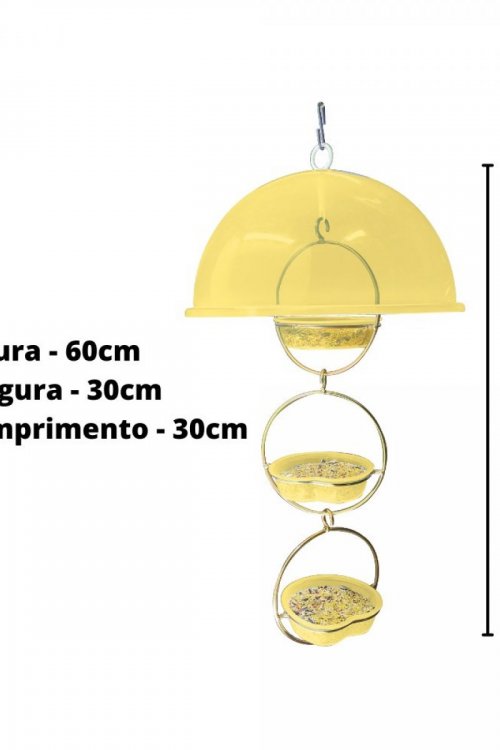 Alimentador Livre Birds Wire Domo Bubbles LC1510 - Amarelo