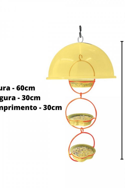 Alimentador Livre Birds Wire Domo Bubbles LC1510 - Amarelo