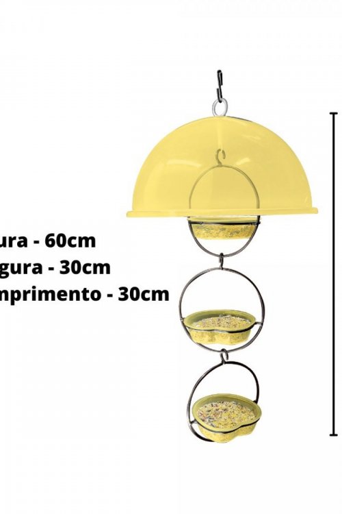 Alimentador Livre Birds Wire Domo Bubbles LC1510 - Amarelo