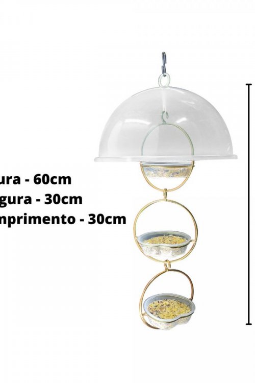 Alimentador Livre Birds Wire Domo Bubbles LC638 - Branco