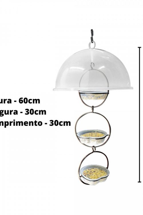 Alimentador Livre Birds Wire Domo Bubbles LC638 - Branco