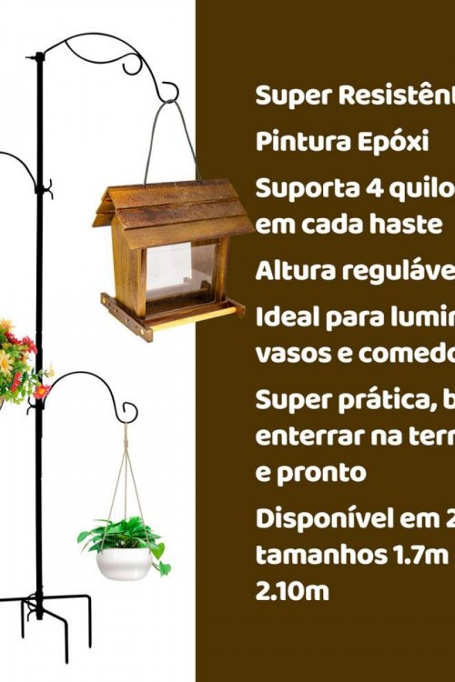 Suporte para Jardim Pedestal Livre Birds Wire Floral