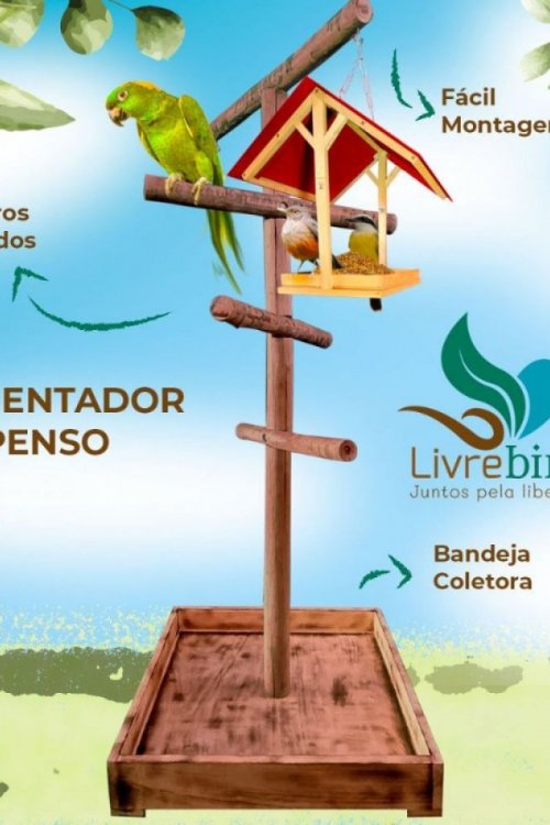 Alimentador Suspenso Livre Birds RE1 Para Pássaros Livres