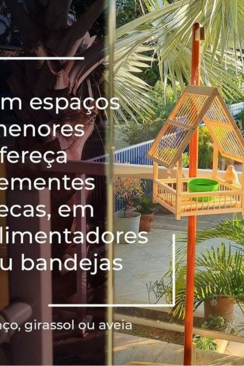 Alimentador Suspenso Livre Birds JZ0 Para Pássaros Livres