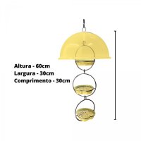 Alimentador Livre Birds Wire Domo Bubbles LC1510 - Amarelo