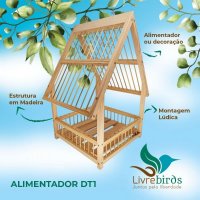 Alimentador Suspenso Livre Birds JZ0 Para Pássaros Livres